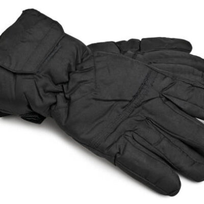 Male warm gloves on white background